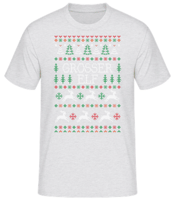Grosser Elf - Männer Basic T-Shirt - Grau meliert - Vorne