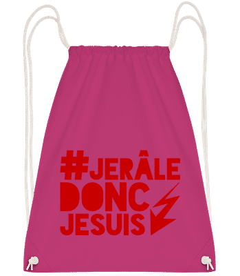 Donc Je Suis - Sac à dos Drawstring - Magenta - Vorn