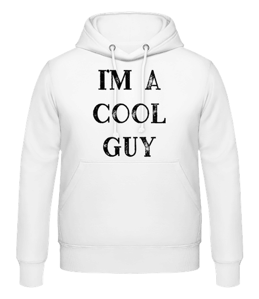 Aperçu: I Am A Cool Guy - Sweat à capuche Homme - Blanc - Devant
