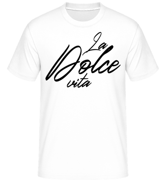 Aperçu: La Dolce Vita -  T-Shirt Shirtinator homme - Blanc - Devant
