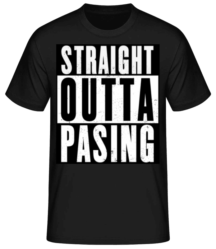 Vorschau: Straight Outta Pasing 1 - Männer Basic T-Shirt - Schwarz - Vorne