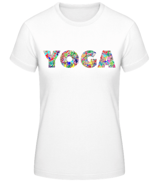 Aperçu: Yoga Fleurs - T-shirt standard Femme - Blanc - Devant