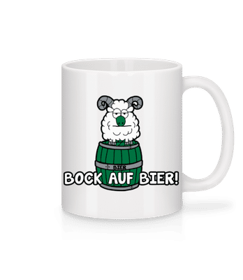 Bock Auf Bier - Tasse - Weiß - Vorne
