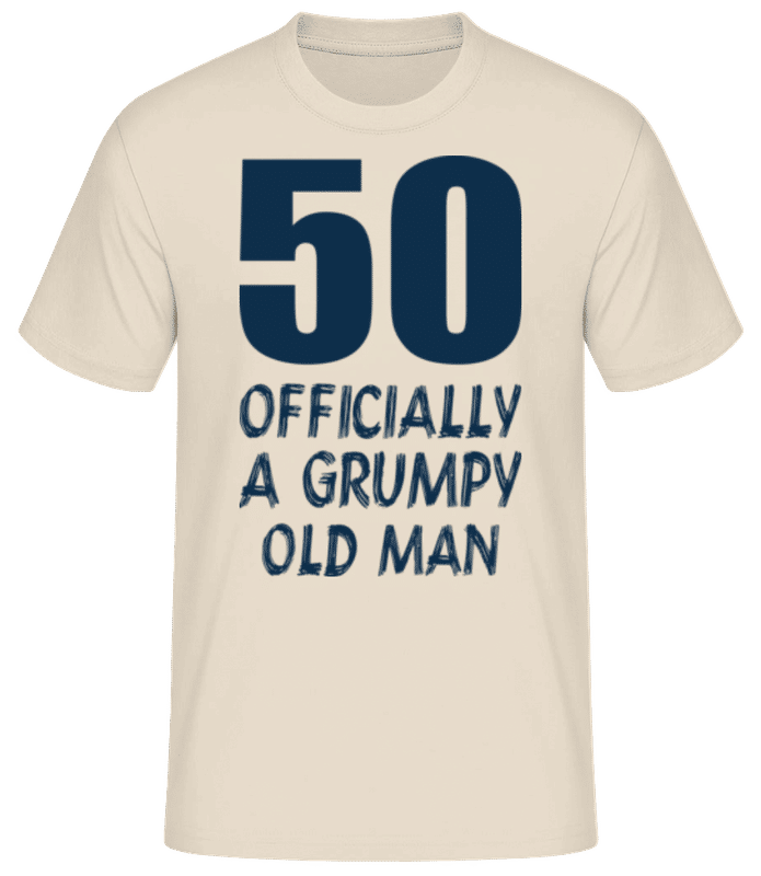 Preview: Officially Grumpy Old Man 50 - Men's Basic T-Shirt - Cream - Front