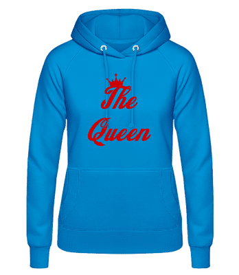The Queen - Frauen Hoodie - Hellblau - Vorne