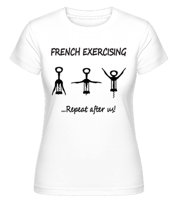 French Exercising -  T-shirt Shirtinator femme - Blanc - Devant