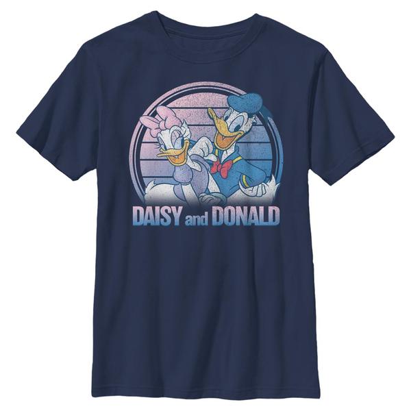 Aperçu: Disney - Mickey Mouse - Donald & Daisy Daisy And Donald - Enfant T-shirt - Bleu marine - Devant