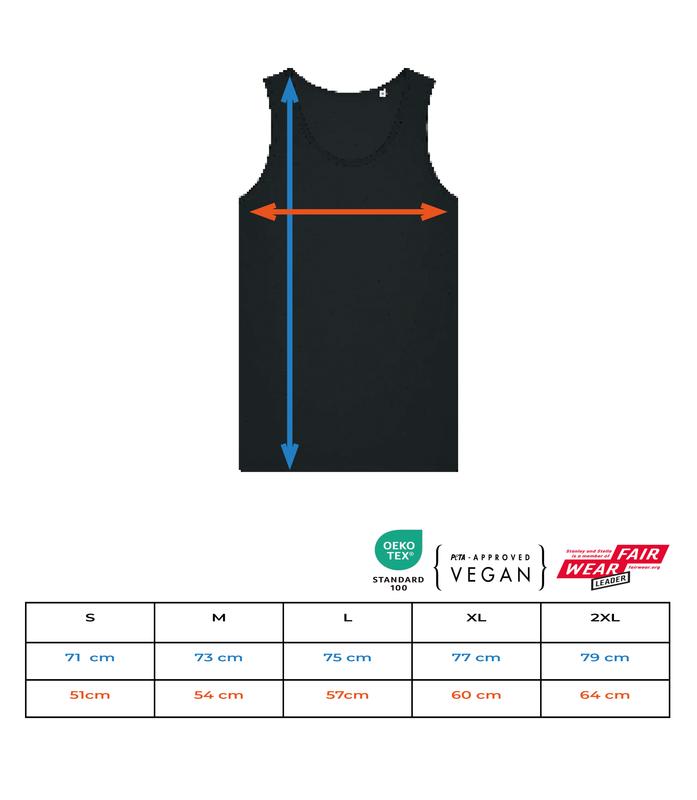 Vorschau: Männer Bio Tank Top Stanley Stella 2.0 - Größentabelle