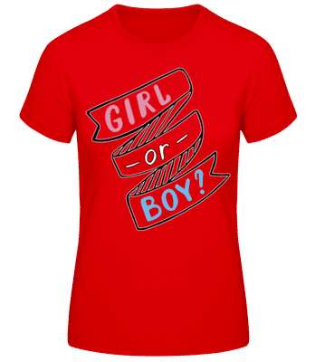 Girl Or Boy? - T-shirt standard Femme - Rouge - Devant