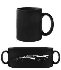 'Lamborghini Countach LP400' Silhouette · Schwarze Tasse