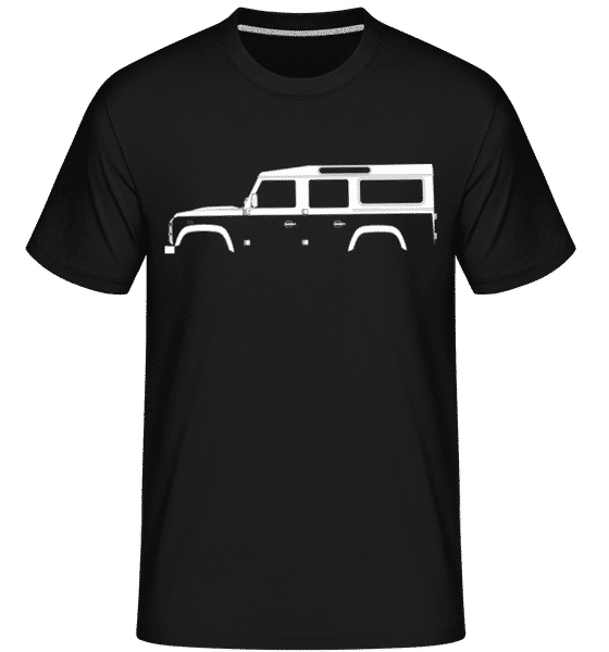 Preview: 'Land Rover Defender 110' Silhouette - Shirtinator Men's T-Shirt - Black - Front