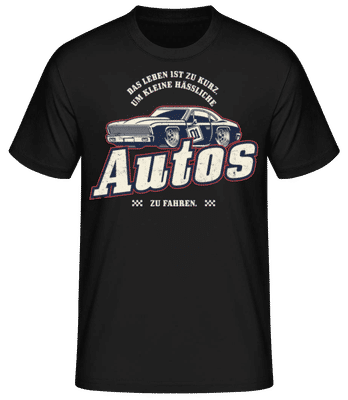 Das Leben Ist Zu Kurz - Männer Basic T-Shirt - Schwarz - Vorne