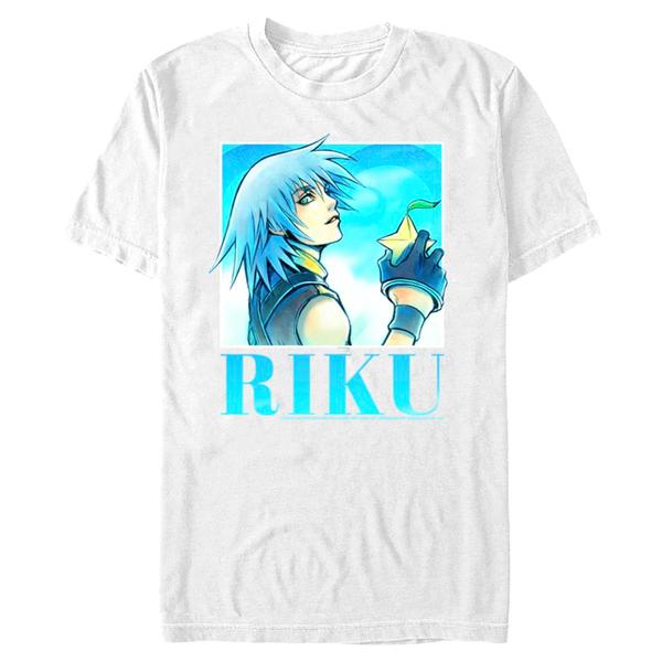 Aperçu: Disney - Kingdom Hearts - Riku Heart Throb - Homme T-shirt - Blanc - Devant