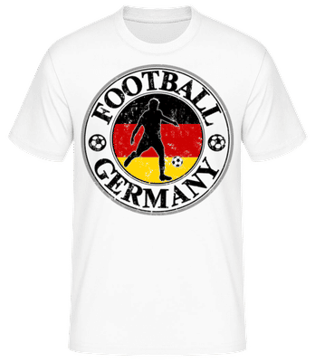 Fußball Deutschland Rundlogo - Männer Basic T-Shirt - Weiß - Vorne