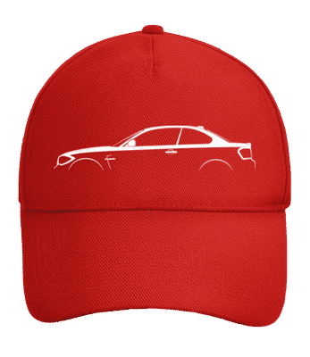 'BMW 1M Coupe E82' Silhouette - Baseball Cap adjustable - Red - Front
