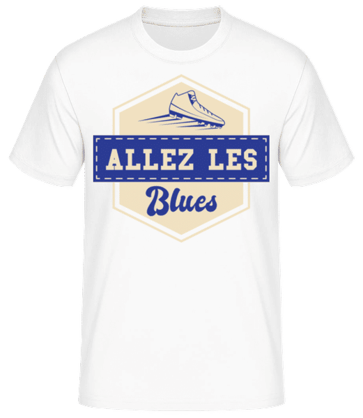 Aperçu: Allez Les Blues - T-shirt standard Homme - Blanc - Devant