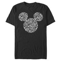 Disney - Micky Maus - Mickey Icons Fill - Männer T-Shirt - Schwarz - Vorne