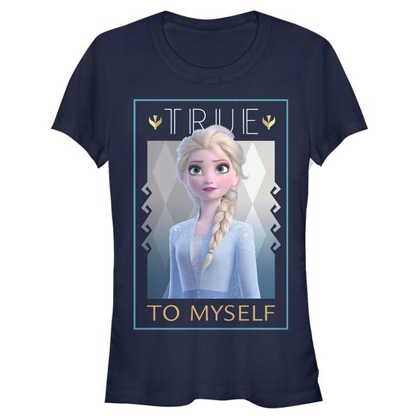 Aperçu: Disney - La Reine des neiges - Elsa Truth - Femme T-shirt - Bleu marine - Devant