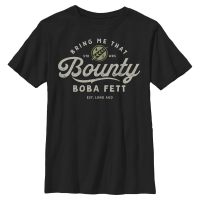 Star Wars - Book of Boba Fett - Logo That Bounty - Kids T-Shirt - Black - Front