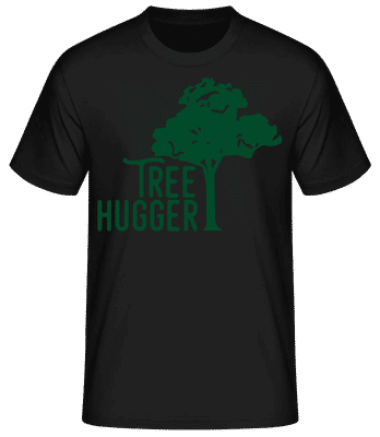 Tree Hugger - Männer Basic T-Shirt - Schwarz - Vorne