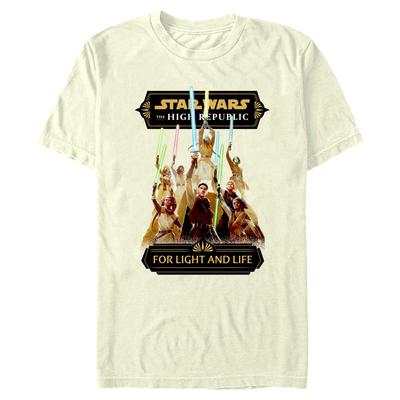 Star Wars - High Republic - Skupina Lighters Up High - Men's T-Shirt - Cream - Front
