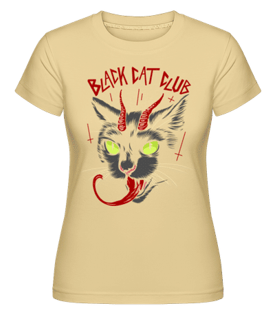 Black Cat Club -  Shirtinator Women's T-Shirt - Yellow - Front