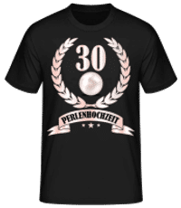 30 Jahre Perlenhochzeit - Männer Basic T-Shirt - Schwarz - Vorne