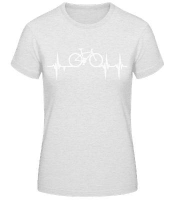 bike heartbeat - Women's Basic T-Shirt - Heather grey - Front