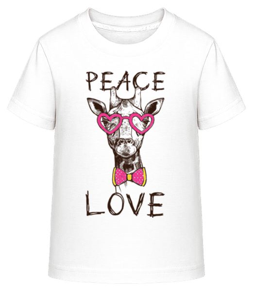 Aperçu: Giraffe Peace Love - T-shirt shirtinator Enfant - Blanc - Devant