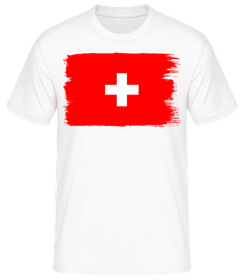 Drapeau Suisse - T-shirt standard Homme - Blanc - Devant