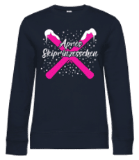 Après Skiprinzesschen - Frauen Standard Pullover - Marine - Vorne