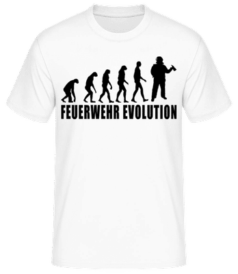 Feuerwehr Evolution - Männer Basic T-Shirt - Weiß - Vorne