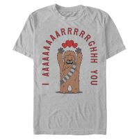 Star Wars - Chewbacca Chewie Arrgghs You - Día de San Valentín - Hombres Camiseta - gris ceniza - delante