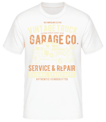 Vintage Truck - Men's Basic T-Shirt - White - Front