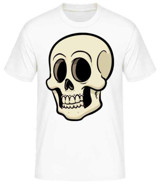 Aperçu: Crâne de bande dessinée à - T-shirt standard Homme - Blanc - Devant