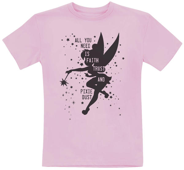 Vorschau: Disney - Peter Pan - Tinker Bell Tink Dust - Kinder T-Shirt - Rosa - Vorne