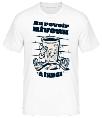 Au Revoir Niveau - T-shirt standard Homme - Blanc - Devant