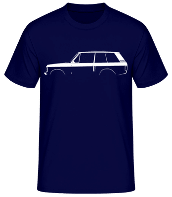 'Range Rover (1970)' Silhouette - Männer Basic T-Shirt - Marine - Vorne