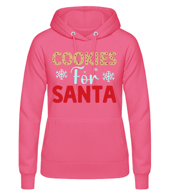 Cookies For Santa - Sudadera con capucha para mujer - Rosa - delante