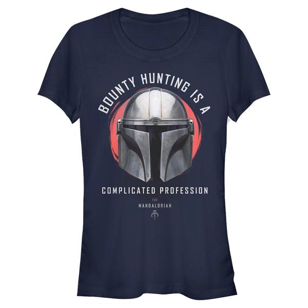 Aperçu: Star Wars - The Mandalorian - Bounty Hunter Bounty Goals - Femme T-shirt - Bleu marine - Devant