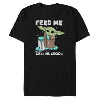 Star Wars - The Mandalorian - Grogu Snack Time Alt - Männer T-Shirt - Schwarz - Vorne
