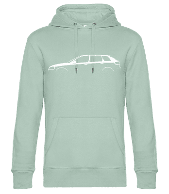 'Audi A3 Sportback (8P)' Silhouette - Pánska štandardná mikina s kapucňou - Mätová zelená - Predné