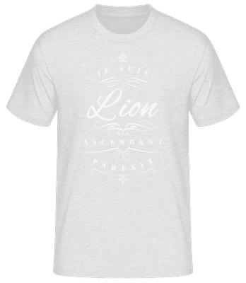 Je Suis Lion Ascendant Parfait - T-shirt standard Homme - Gris chiné - Devant