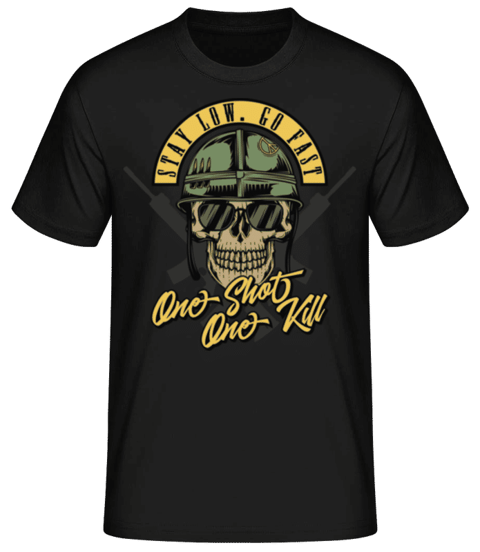 Náhľad: Stay Low Go Fast - Pánske basic tričko - Čierna - Predné