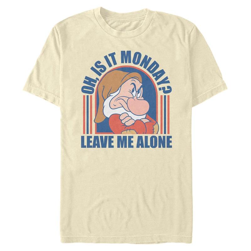 Náhled: Disney - Sněhůrka - Rejpal Monday - Pánské Tričko - Krémová - Napřed