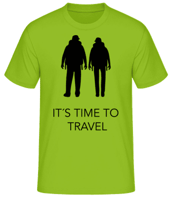 It's Time To Travel - T-shirt homme B&C - Citron vert - Devant