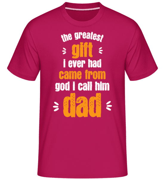 Preview: Dad The Greatest Gift -  Shirtinator Men's T-Shirt - Magenta - Front