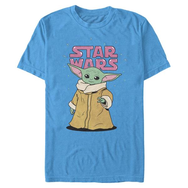 Preview: Star Wars - The Mandalorian - The Child Stance Logo - Men's T-Shirt - Azure - Front