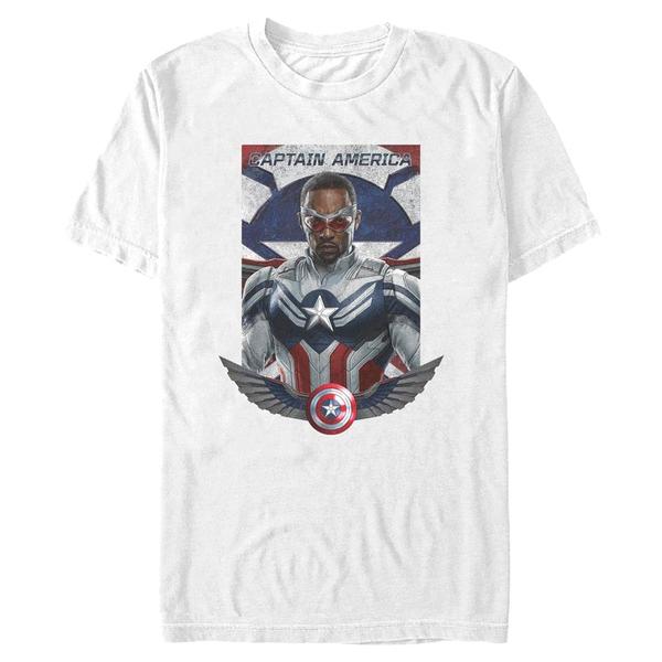 Marvel - Falcon et le soldat de l'hiver - Captain America Falcon In Flight - Homme T-shirt - Blanc - Devant