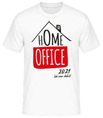 Home Office 2021 - Männer Basic T-Shirt - Weiß - Vorne